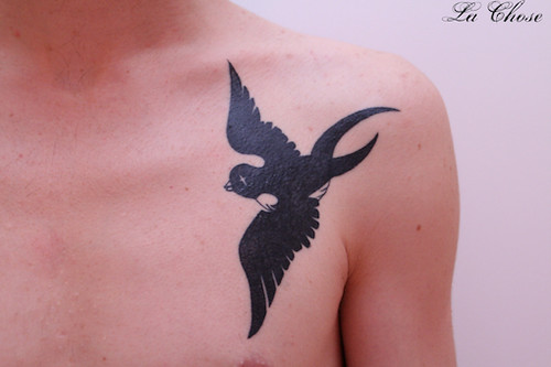 Tattoo swallow. my chest tattoo