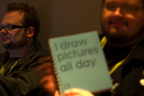 Greg's "I draw pictures all day" notebook