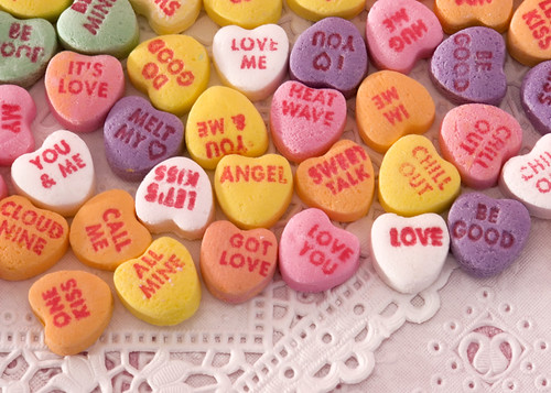 Candy hearts by KM Anderson.