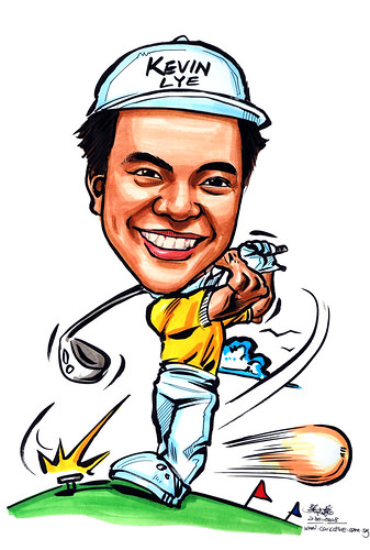 Caricature Deloitte golf