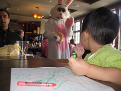 Easter Bunny at brunch
