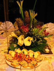 centerpiece and appetizers