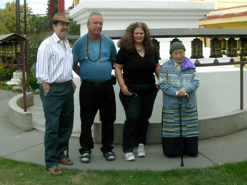 right to left, our unmatchable, the late HE Jetson Lama Kala Sakyapa, also shown, Linda Lane, SteveD, Tashi Paljor by Wonderlane