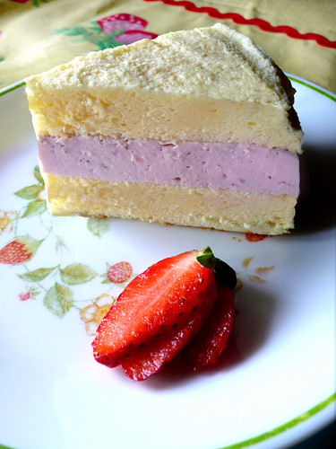 strawberry double cheesecake