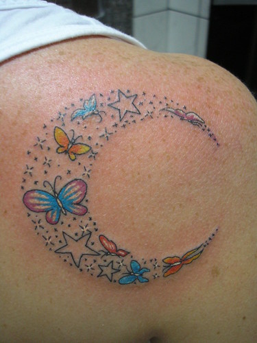 moon tattoo. moon tattoo