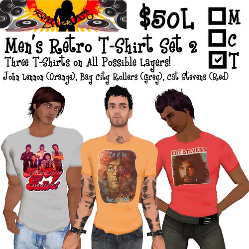 HTDJ! Men's Retro T-Shirts Set 2_Ad