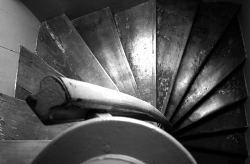 Spiral staircase crop bw