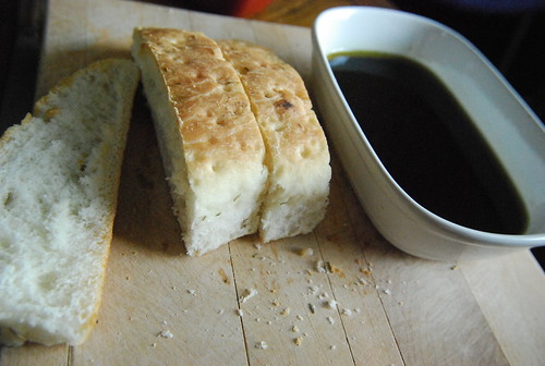 Ciabatta with olive oil and balsamic