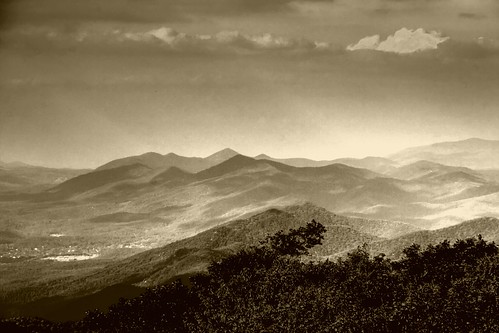 A Mountain Eve—in sepia