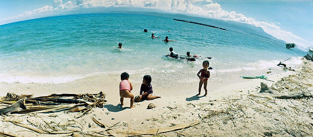 Island kids at the beach