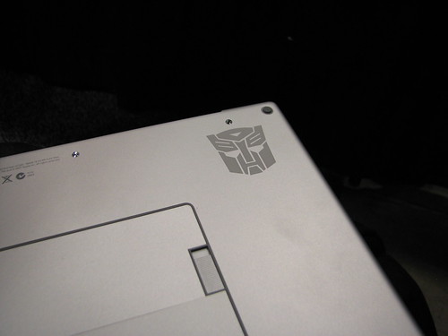 My MacBook Pro, with Autobot logo