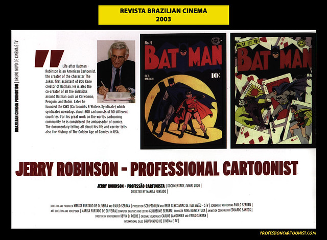 "Jerry Robinson - Professional Cartoonist" - Revista Brazilian Cinema - 2003