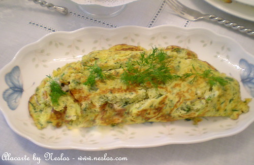 Kabaklı ve dereotlu omlet