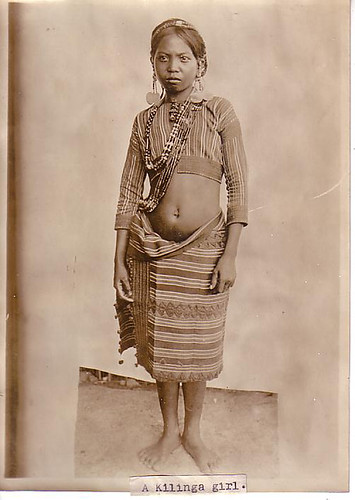  A Kalinga girl in traditional costume clothes indigenous Philippine Buhay Pinoy Noon old pictures photograph black and white Philippines  Filipino Pilipino  people photos life Philippinen tribe tribal    