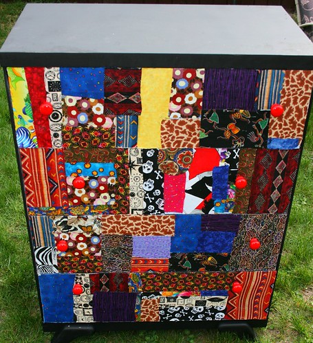 Four Drawer Dresser - Patchwork Theme by Rick Cheadle Art and Designs
