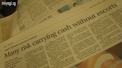 So, the risk is "carrying cash without escorts". What's the cause?