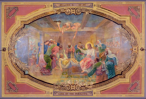 Saints Teresa and Bridget Roman Catholic Church, in Saint Louis, Missouri, USA - ceiling painting 2