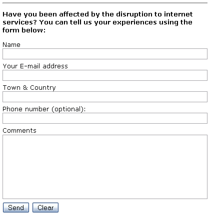 offline feedback form
