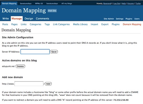 Image of Domain Mapping Tab