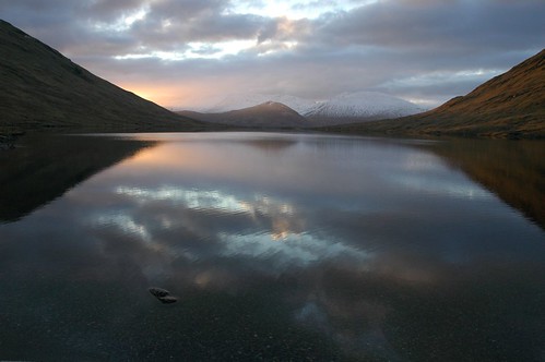 Sunrise across Loch Calavie