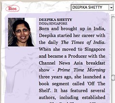 Singapore Writers Festival - Deepika Shetty