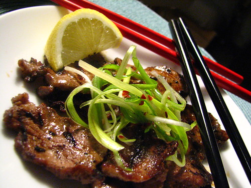 Grilled Veal Tongue with Miso Dipping Sauce
