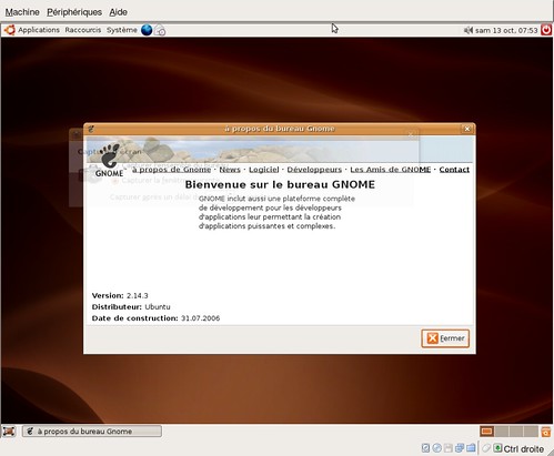gnome 2.14.3 sous Ubuntu 6.06.1 LTS