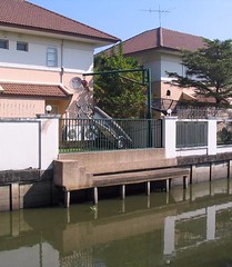 New house with boat crane
