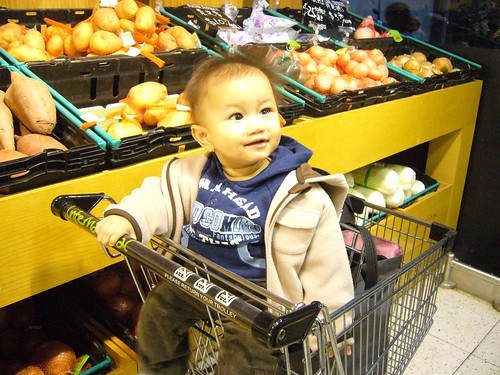 shopping for new year day's dinner (for daddy & mommy, not me)