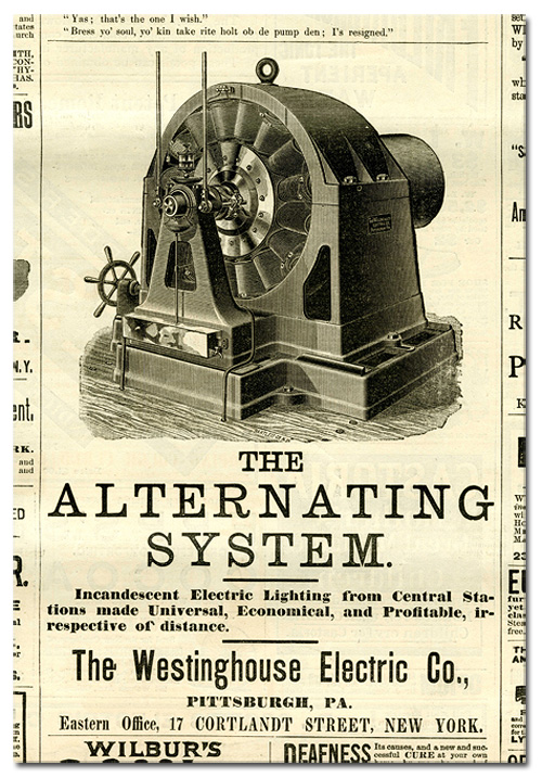 Westinghouse Alternating Current Advertisement 19th Century
