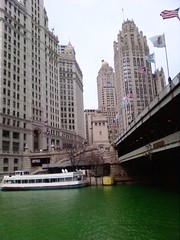 Dyed Chicago River