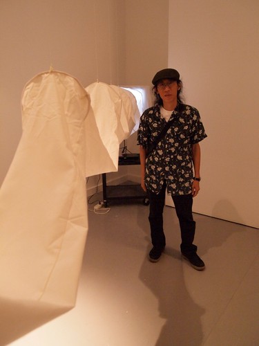 Lee Wen and his installation -
