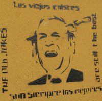 Stencil graffiti in Granada