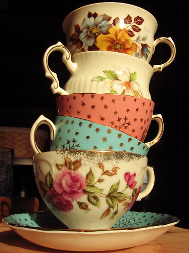 tower of tea cups by bohemiangirl.