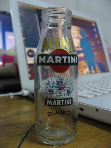 Mini Martini Bianco - the empty bottle