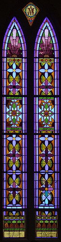 Sainte Genevieve Roman Catholic Church, in Sainte Genevieve, Missouri, USA - stained glass window 1