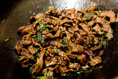Stir Fry Beef with Roasted Chilli Paste and Thai Basil