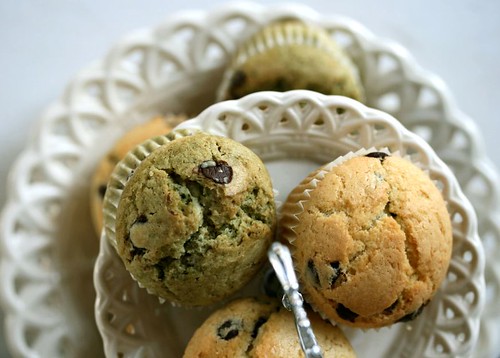Muffins bianchi e verdi