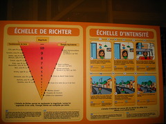 L'échelle de Richter, présentée au Palais de la Découverte, à Paris