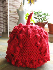 droplet hat, norah gaughan, knitting nature book, amazon.com, knitting book, hat, cap, knitting pattern, knitting project, himalaya yarn, efsun, 100% wool, felting, red