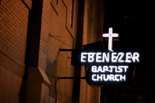 Atlanta at Night, Ebenezer Baptist Church - Martin Luther King Memoria