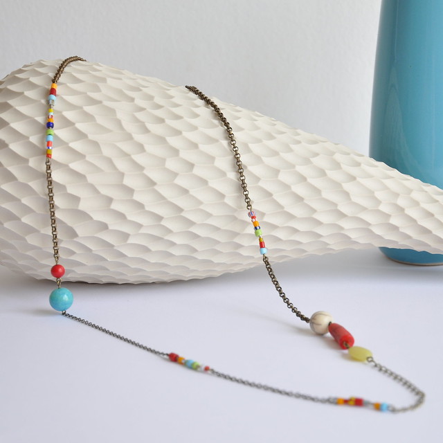 colorful beaded necklace