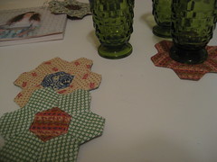 quilted coasters + juice cups