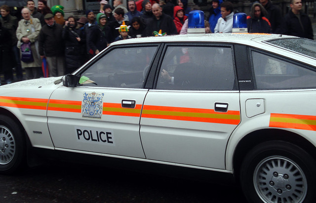 Rover SD1 3500 ex Met police car at St. Patricks Day Parade London 2008