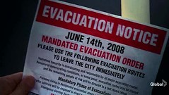 Aviso de evacuación en 2008