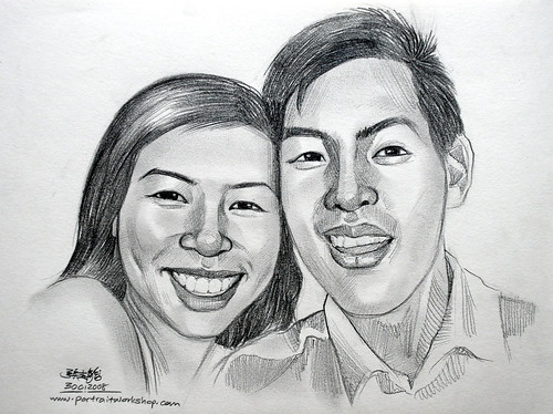 Portraits pencil couple 300108