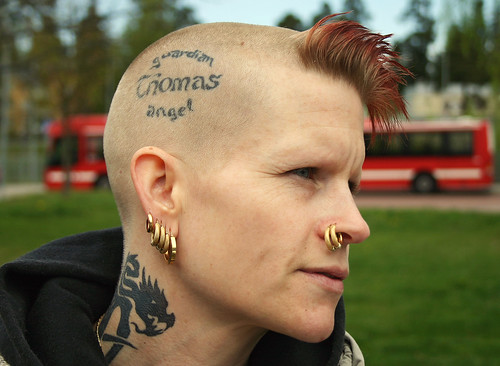 Her husband who I haven't met yet is Swedish but has a Maori face tattoo