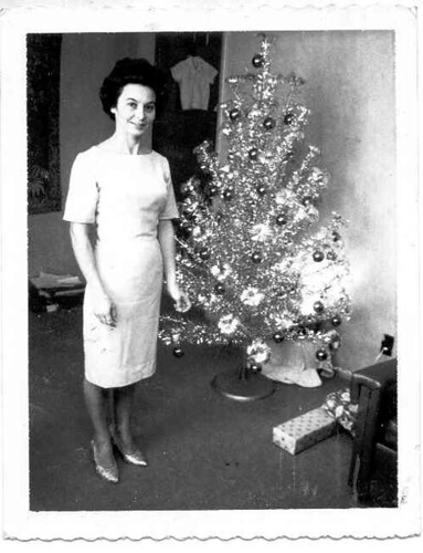 Mom at Christmas, 1960's