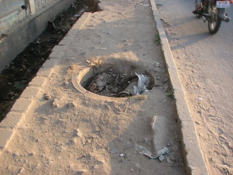 round hole meant for planting a sapling