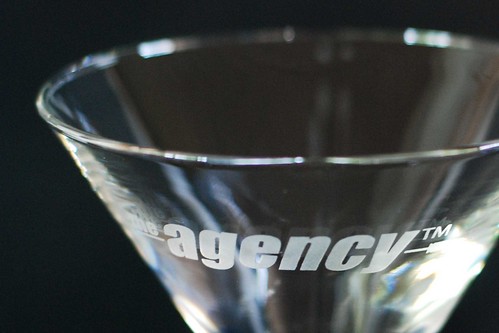 The Agency Logo Martini Glass